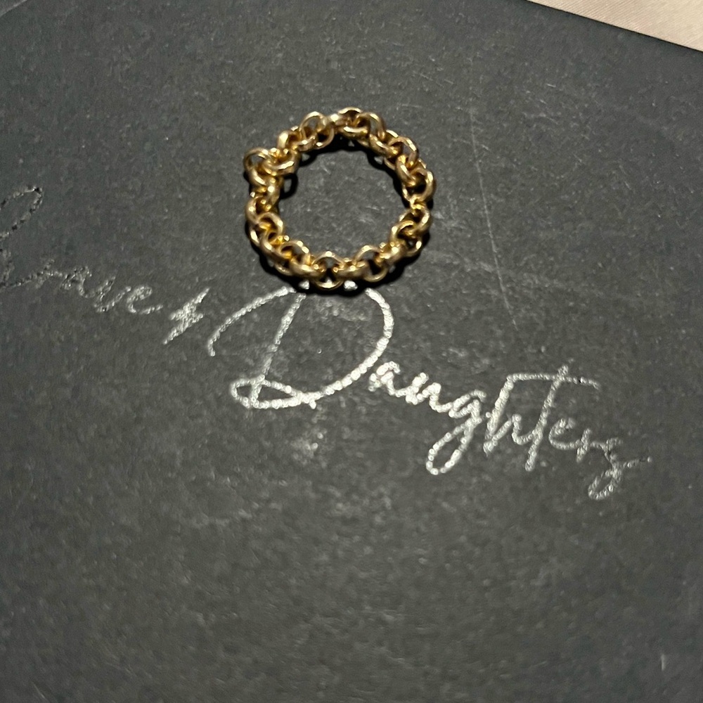 Brave Daughters Gold Fill Rolo Chain Ring